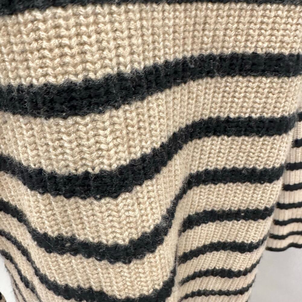 Rails Claudia Striped Sweater Mock Funnel Neck Camel/Black  Size Medium‎ - Picture 13 of 16
